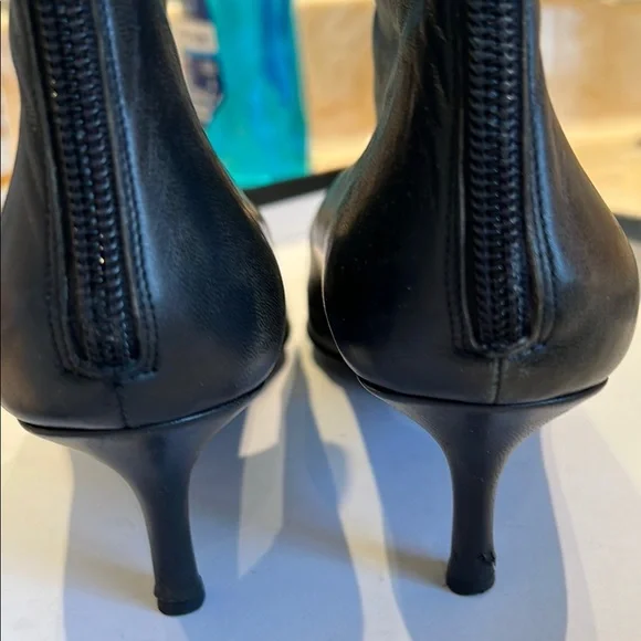 CHANEL Black Heeled Boots with Stiletto Heel - Picture 3 of 9